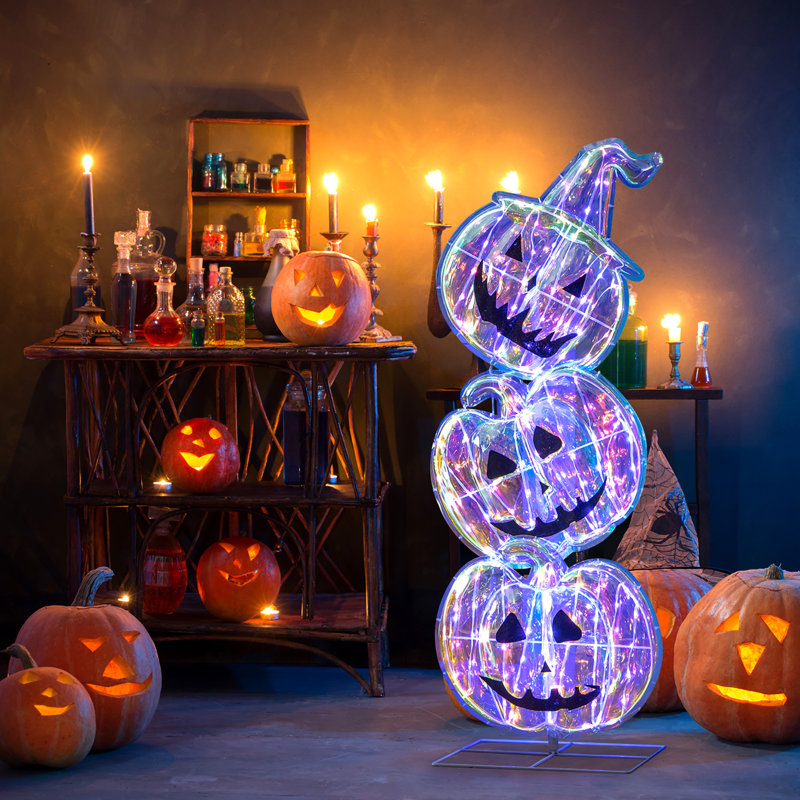 Dakota Fields 3.4 Ft Halloween Decorations Light Up Stacked